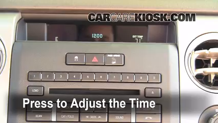 2009 Ford F-150 XLT 5.4L V8 FlexFuel Crew Cab Pickup (4 Door) Reloj Fijar hora de reloj